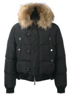 Dsquared2 Fur Hood Puffer Jacket - Black