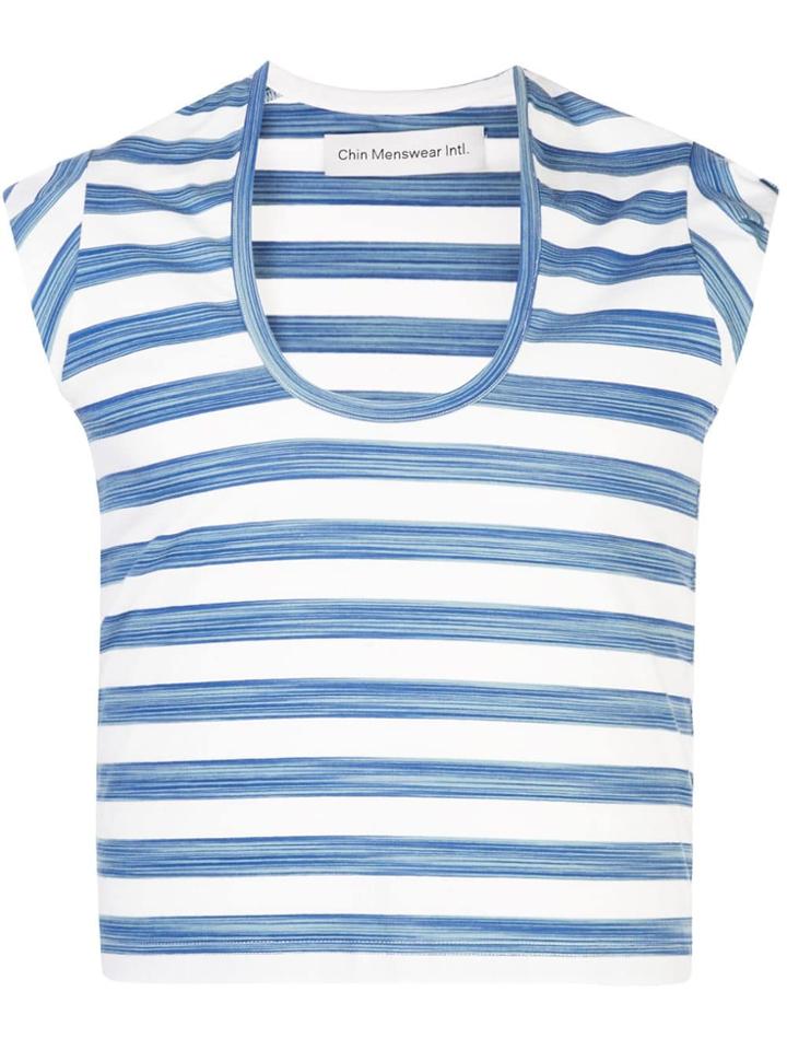 Chin Menswear Intl Teardrop Neck T-shirt - Blue
