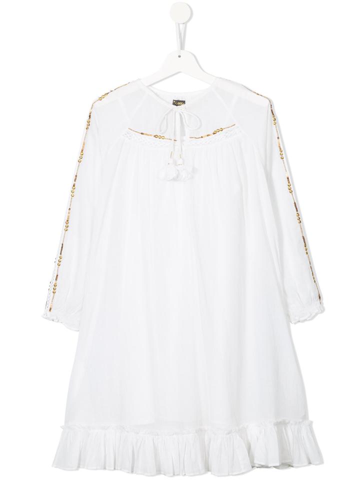 Velveteen Freankie Sequin Embellished Dress - White