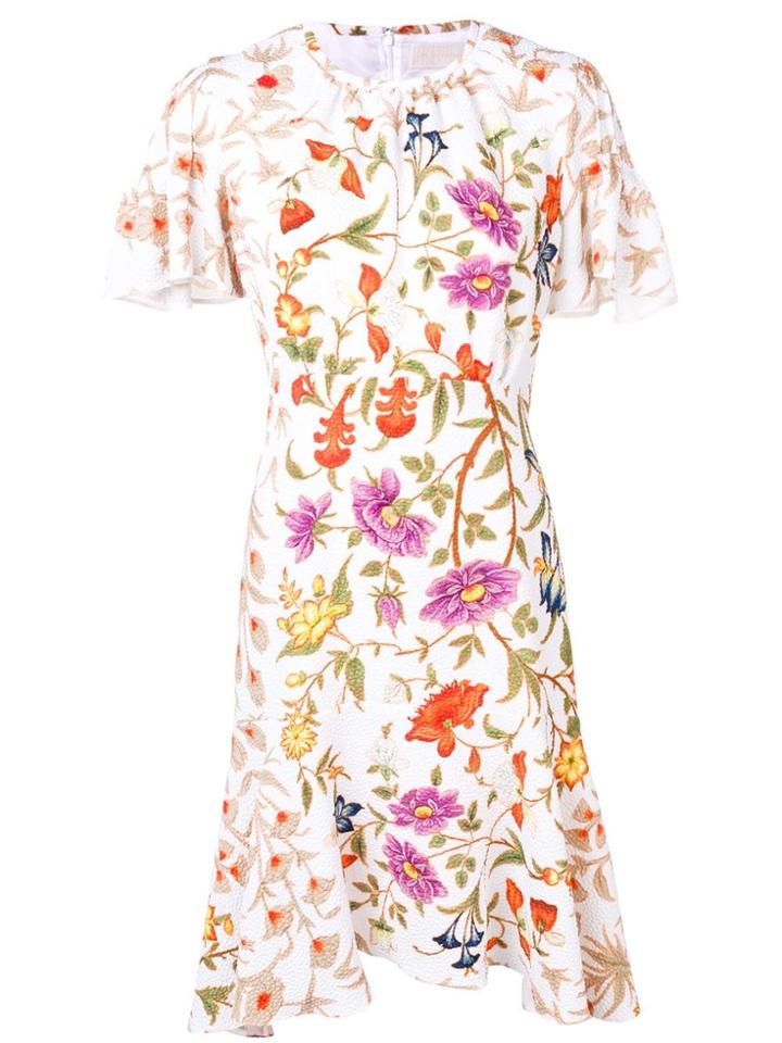 Peter Pilotto Floral Print Midi Dress - White