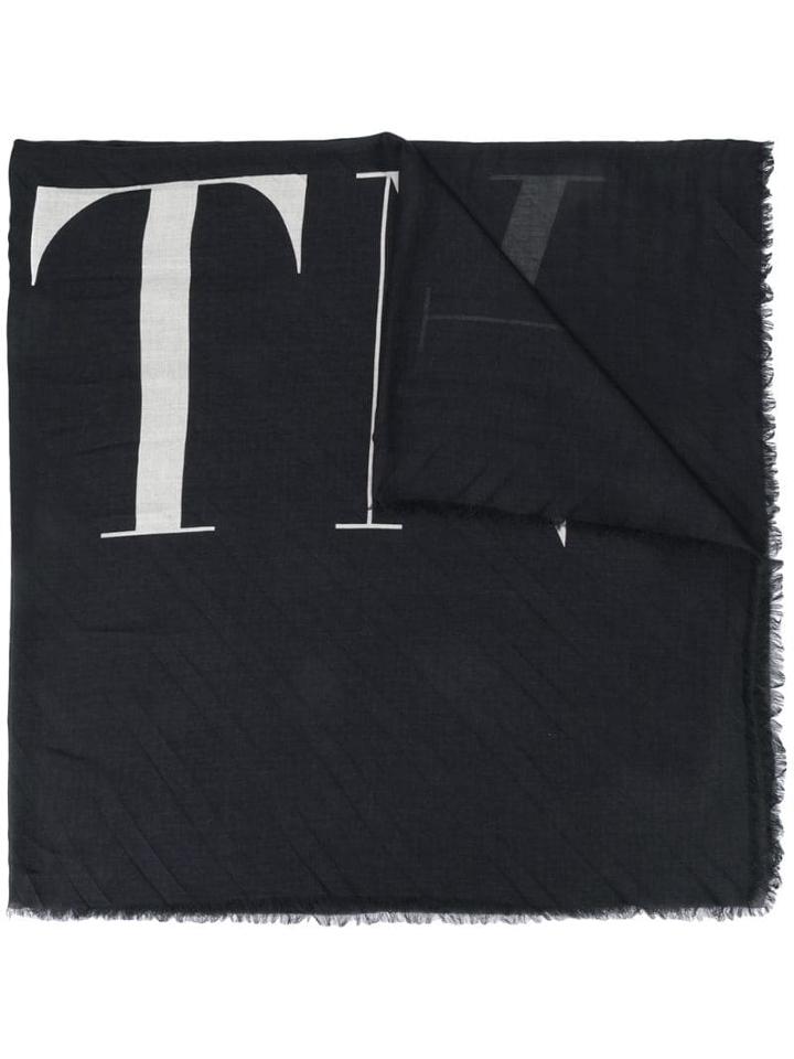 Valentino Vltn Logo Scarf - Blue