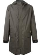 Kenzo Hooded Coat, Men's, Size: Large, Green, Cotton/nylon