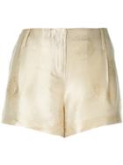 Giorgio Armani Vintage Brocade Mini Shorts - Metallic
