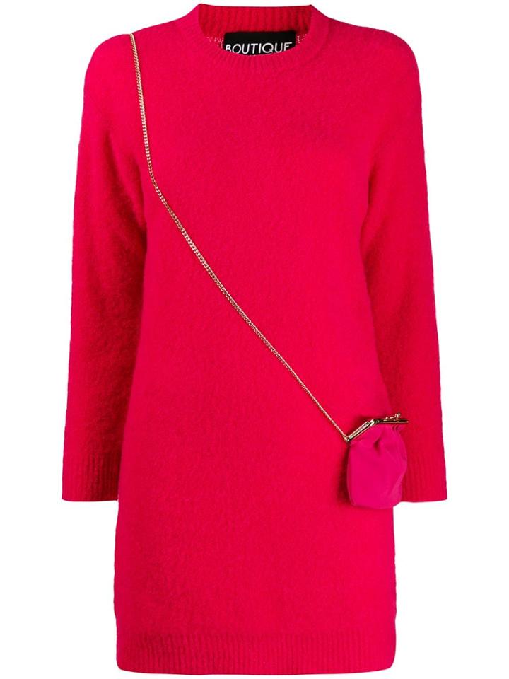Boutique Moschino Long-sleeve Sweater Dress - Pink