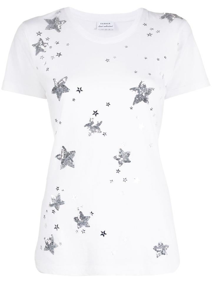 P.a.r.o.s.h. Conuit Embroidered T-shirt - White