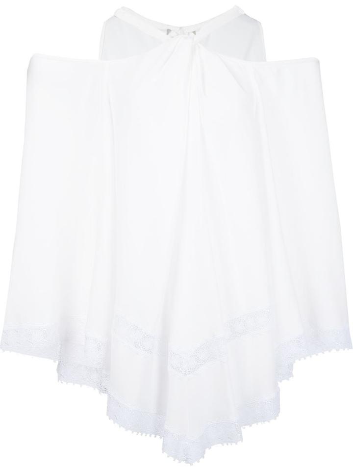 Derek Lam Halter Neck Shift Blouse, Women's, Size: 42, White, Silk
