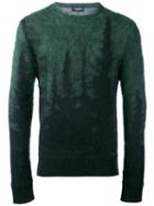 Gradient Embroidered Sweater - Men - Polyamide/mohair/wool - L, Green, Polyamide/mohair/wool, Dsquared2