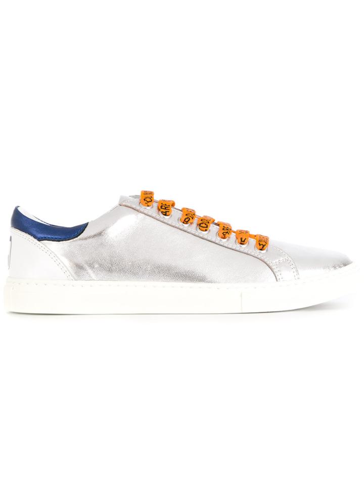 Mira Mikati Monster Face Metallic Sneakers