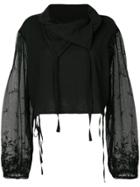 Ann Demeulemeester Lace Sleeve Sweatshirt - Black