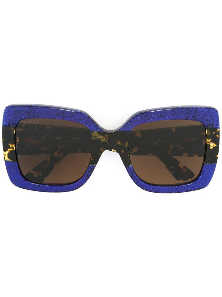 Gucci Eyewear Oversized Square Sunglasses - Blue