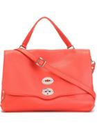 Zanellato Medium Postina Satchel, Women's, Yellow/orange, Calf Leather