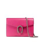 Gucci Dionysus Leather Mini Chain Bag - Pink & Purple