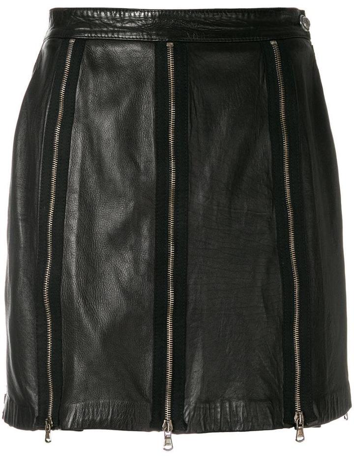 Moschino Pre-owned Zips Mini Skirt - Black