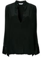 3.1 Phillip Lim Crossover Collarless Draped Blouse - White