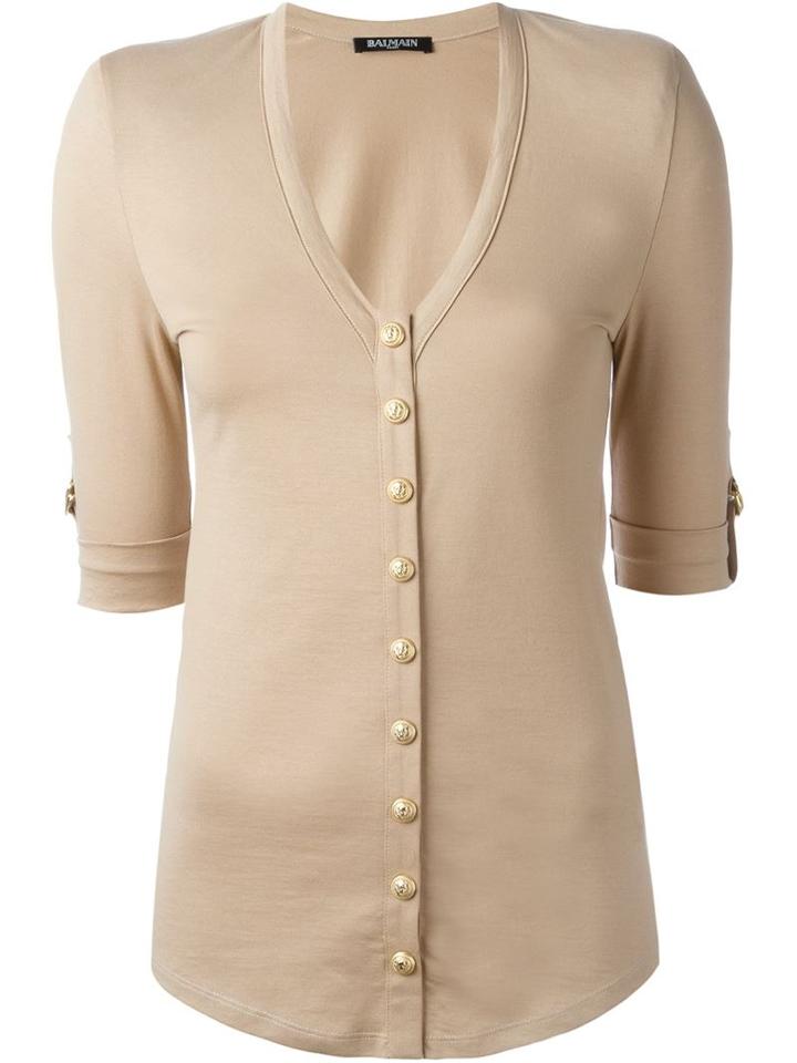 Balmain Gold Button Top