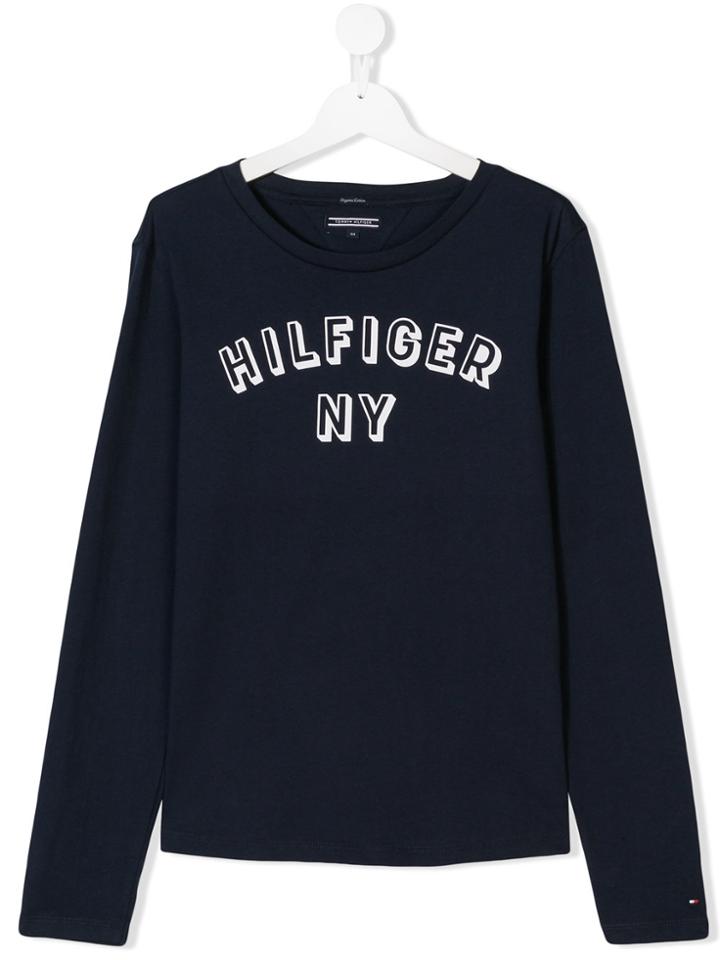 Tommy Hilfiger Junior Logo Printed T-shirt - Blue