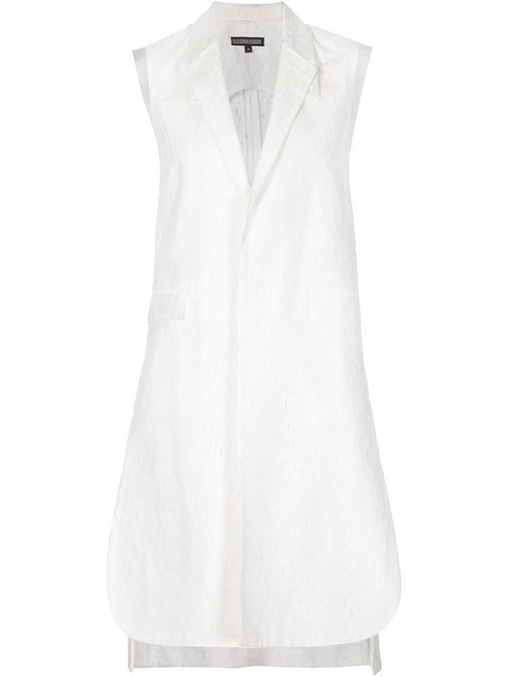 Alexandre Plokhov Overlap Lapel Gilet, Women's, Size: 38, White, Cotton/polyamide