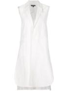 Alexandre Plokhov Overlap Lapel Gilet, Women's, Size: 38, White, Cotton/polyamide