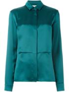 Maison Margiela Layered Bib Front Shirt, Women's, Size: 44, Green, Silk