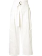 Lee Mathews Cropped Calypso Trousers - White