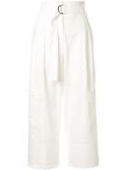 Lee Mathews Cropped Calypso Trousers - White