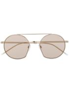 Emporio Armani G50 Round Frame Sunglasses - Gold