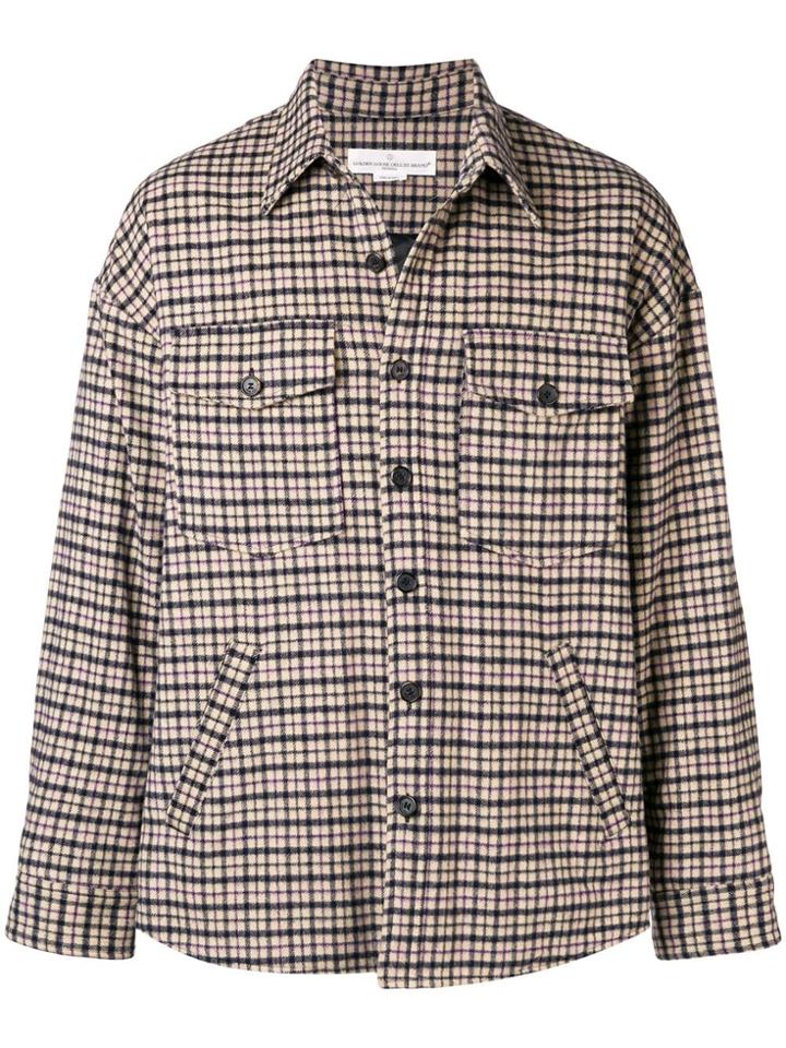 Golden Goose Deluxe Brand Plaid Shirt Jacket - Nude & Neutrals