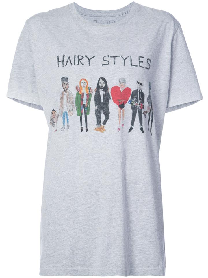 Unfortunate Portrait Hairy Styles T-shirt - Grey