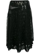 Comme Des Garçons Vintage Embroidered Lace Skirt - Black