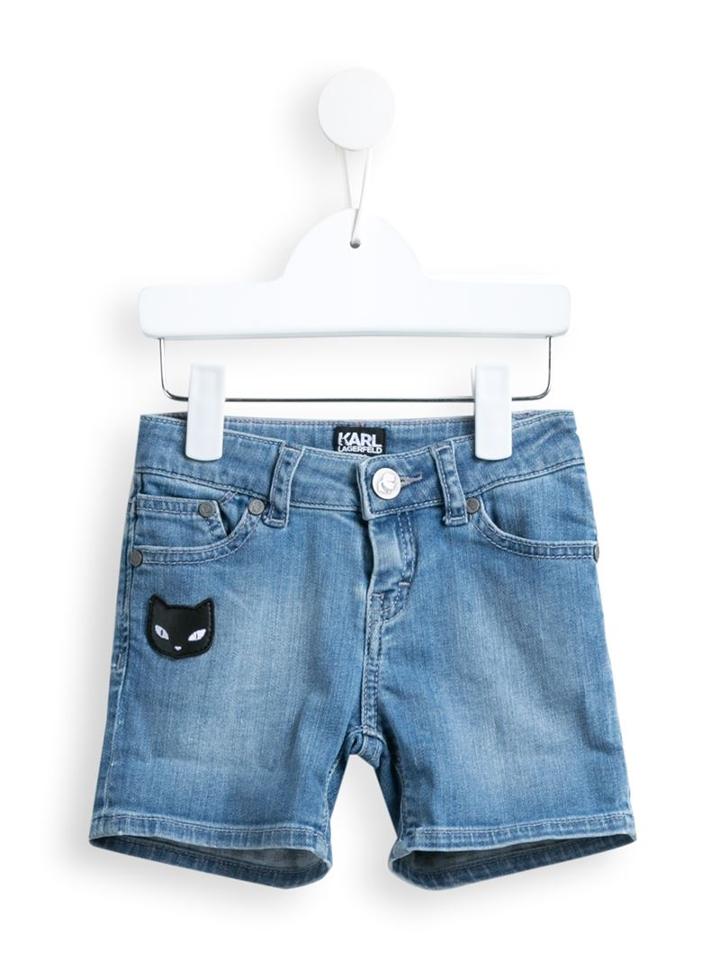 Karl Lagerfeld Kids Kuracao Denim Shorts, Girl's, Size: 6 Yrs, Blue
