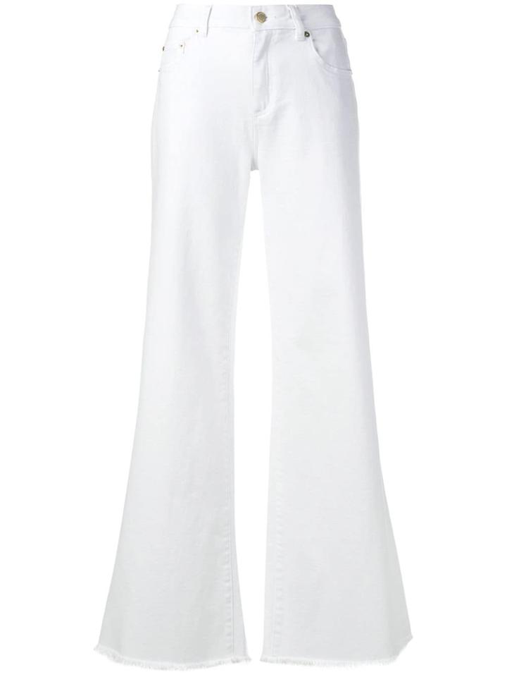 Michael Michael Kors High Waist Flare Trousers - White