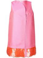 Delpozo Zip Detail Dress, Women's, Size: 38, Pink/purple, Silk