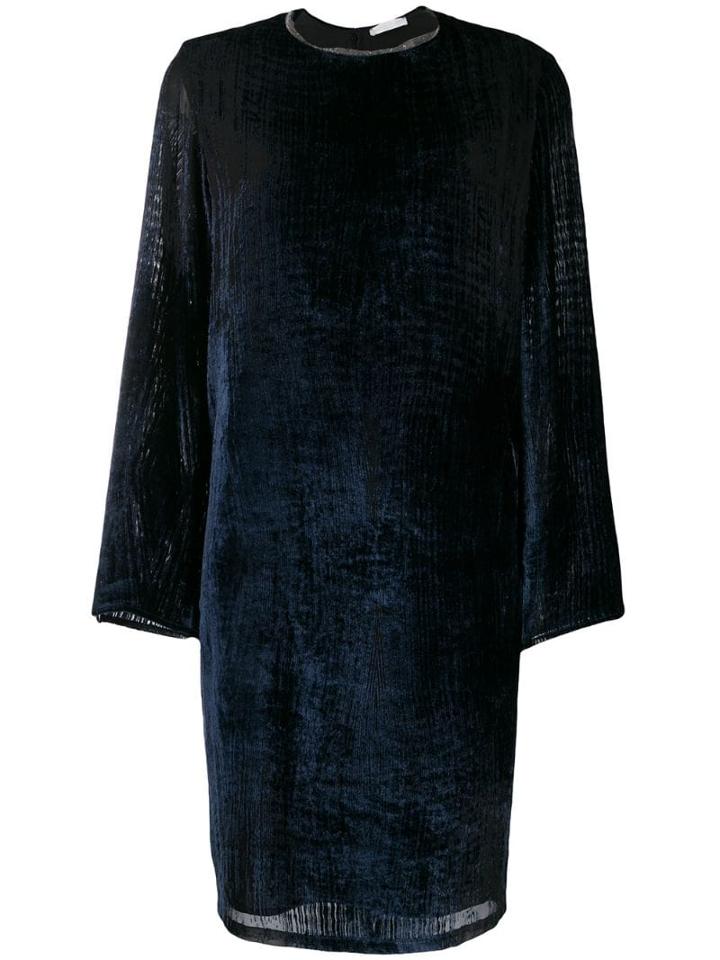 Fabiana Filippi Long-sleeve Flared Dress - Blue