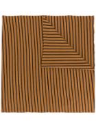 Barena Striped Scarf - Brown