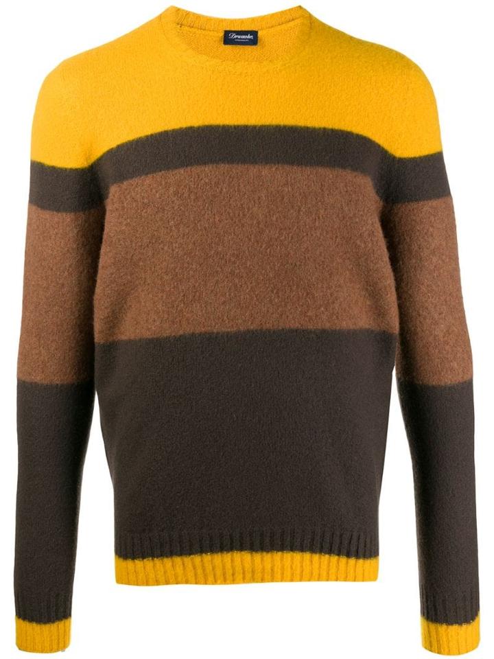 Drumohr Striped Jumper - Brown