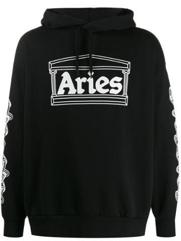Aries 'aries' Print Hoodie - Black
