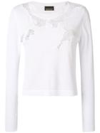Ermanno Scervino Lace-detail Sweater - White