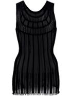 Issey Miyake Knit Tank Top, Women's, Size: 2, Black, Cotton/nylon/polyurethane