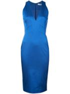 Zac Zac Posen Fitted Silhouette V-neck Dress - Blue