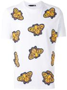 Love Moschino Bees Print T-shirt, Men's, Size: Large, White, Cotton
