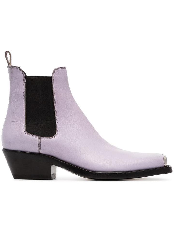 Calvin Klein 205w39nyc Claire 40 Western Ankle Boots - Pink