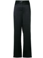 Equipment Satin Contrast Stripe Trousers - Black