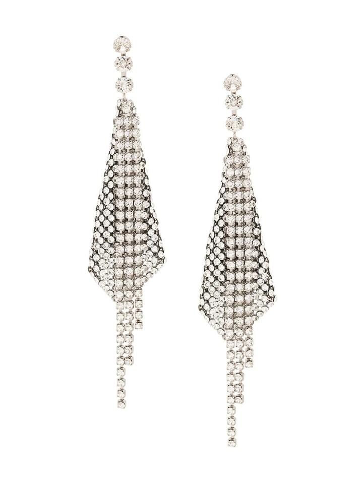 Isabel Marant Crystal Embellished Drop Earring - Silver
