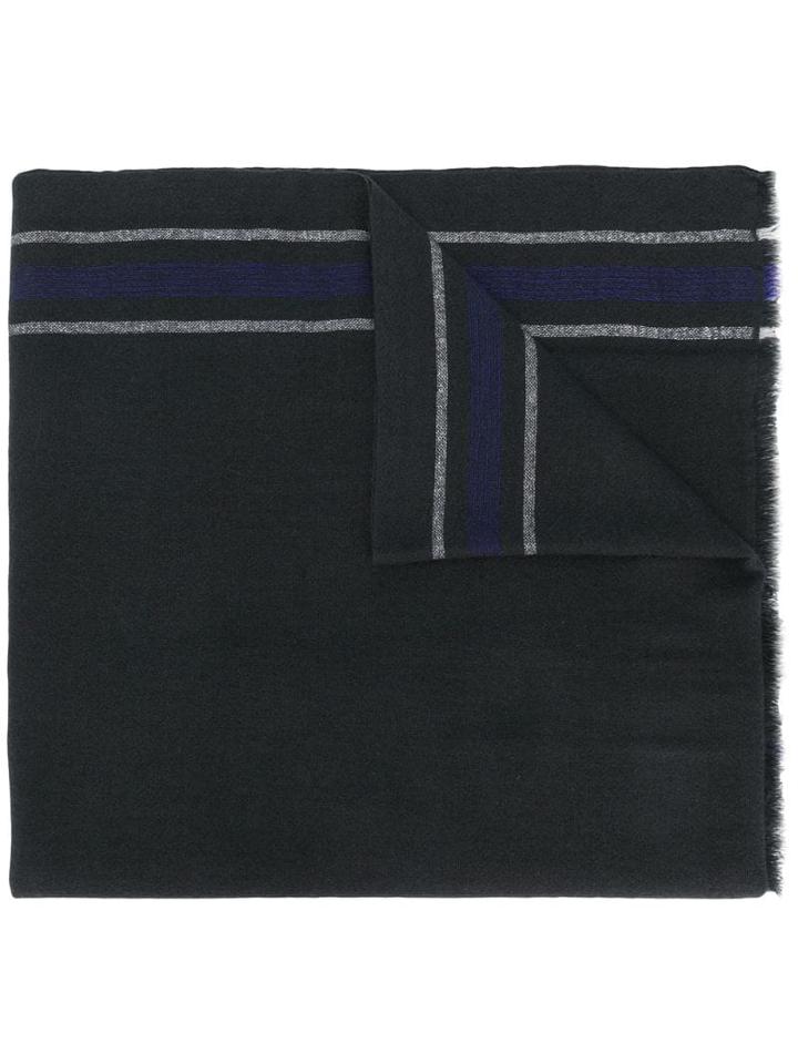 Isabel Marant Striped Trim Scarf - Grey