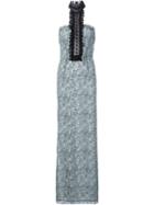 Yigal Azrouel Jabot Front Lace Gown