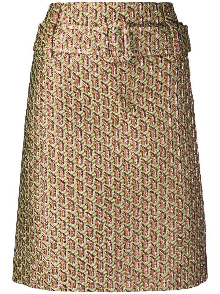 Prada Knee High Skirt - Green