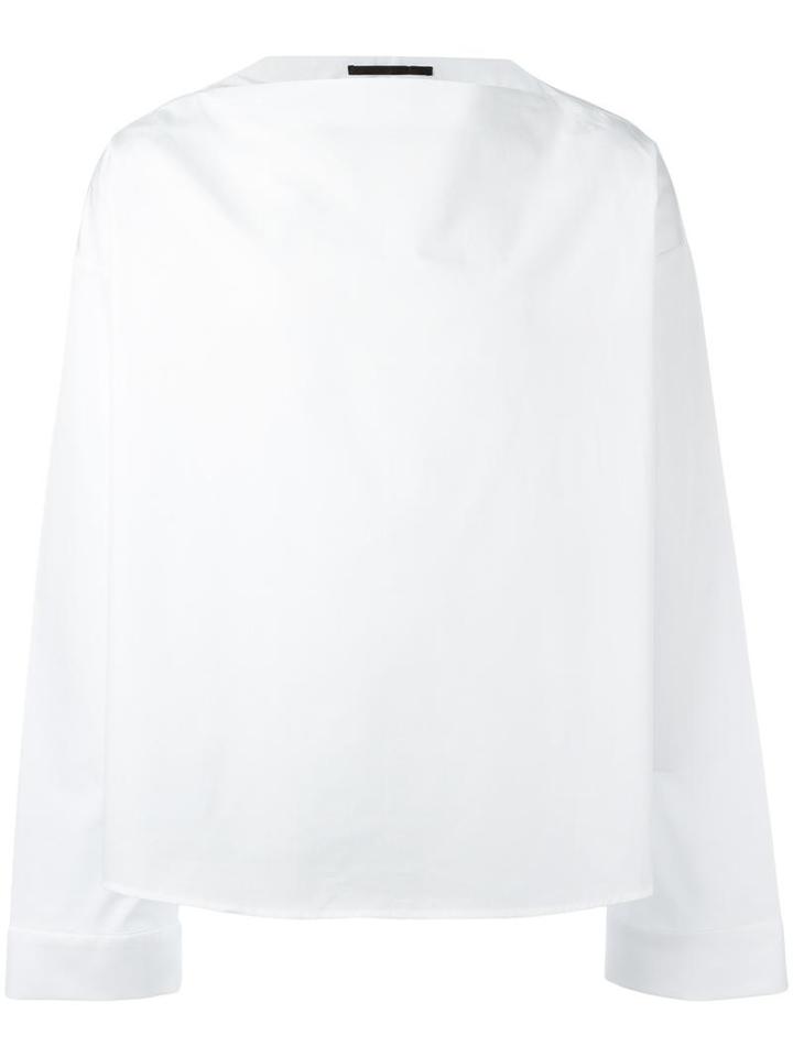 Haider Ackermann Boat Neck Sweatshirt, Men's, Size: Large, White, Cotton