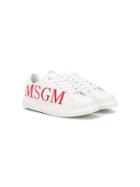 Msgm Kids Side Logo Sneakers - White