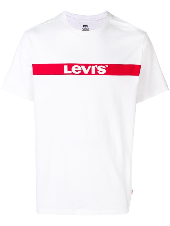 Levi's Logo Print Crew Neck T-shirt - White