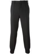 Neil Barrett Gathered Ankle Tailored Trousers, Men's, Size: 46, Black, Polyester/virgin Wool/spandex/elastane/cotton